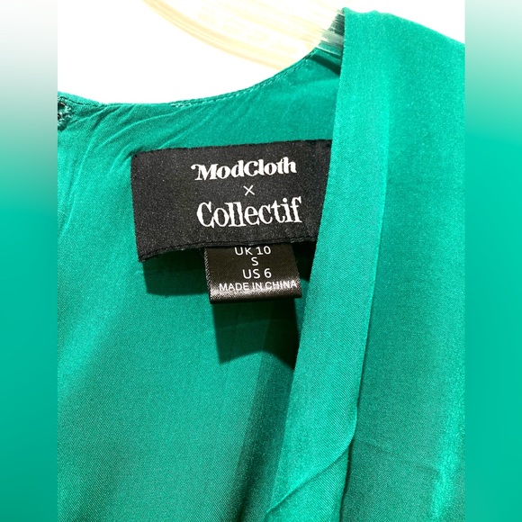 ModCloth X Collectif On Island Time Romper, Size 6, Green - Picture 6 of 13